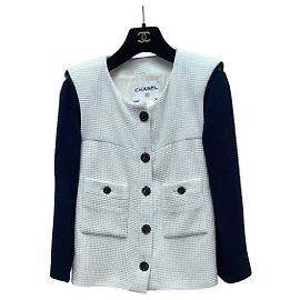 Chanel Color-block Jacke aus Baumwolle Gr. 36 Andere