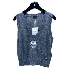 Chanel Kaschmir Weste mit Pailletten Tee-Set Abzeichen Andere