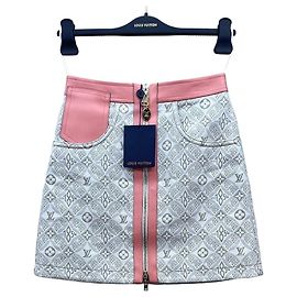 Falda Louis Vuitton 1854 de algodón con paneles de cuero Otro
