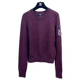 Chanel Strickjacke Kaschmir Burgund Gitarrenmotiv Andere