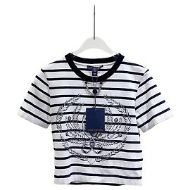 Top Louis Vuitton de Algodón con Rayas y Cadena XS Otro