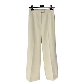 Loro Piana Weite Wolle Hose Ecru Andere