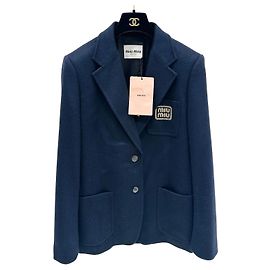 Miu Miu Navy Wool Blazer Jacket Other