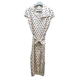 Robe Hermès en soie avec boucle cristal Autre