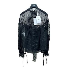 Camisa Dior de seda y encaje negro Otro