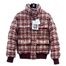 Chanel Coco Neige Tweed Down Jacket Other