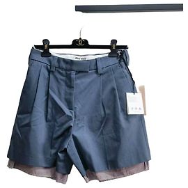 Pantaloncini Miu Miu in cotone patchwork a scacchi Altro
