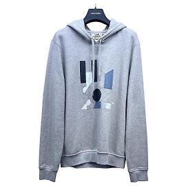 Hermès Cotton Hooded Top Gray Other