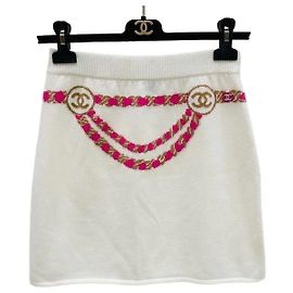 Jupe Chanel Coco Neige en cachemire Autre