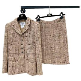 Giacca Chanel in tweed beige Altro