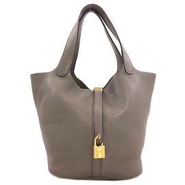 Hermès Bolsa Hermes Picotin Lock MM Marrom