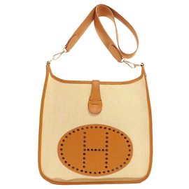 Hermès Hermes Evelyne 1 GM Shoulder Bag Beige