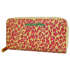 Portefeuille Zippy Louis Vuitton Vernis Leopard Corail