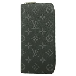 Louis Vuitton Monogram Eclipse Zippy Wallet Schwarz
