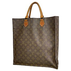 Borsa Tote Louis Vuitton Monogram Sac Plat Marrone