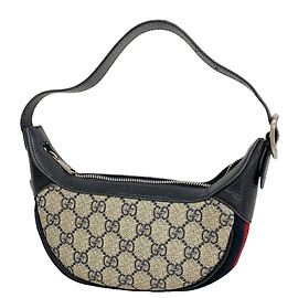 Bolsa de Ombro Gucci Ophidia Bege Azul marinho