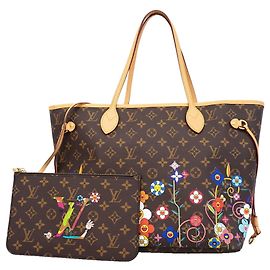 Saco Tote Louis Vuitton Monogram LV x TM Neverfull MM Marrom