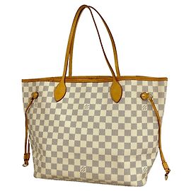 Louis Vuitton Damier Azur Neverfull MM Tragetasche Pink
