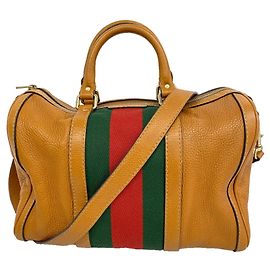 Gucci Sherry Line Handbag Brown