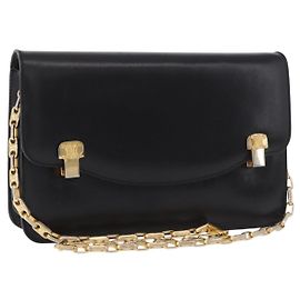 Céline Celine Shoulder Leather Large Noir