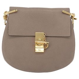 Chloé Chloe Drew Leather Small Bege