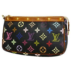 Louis Vuitton Monogram Multicolor Pochette Accessoires M92648 Noir Nero