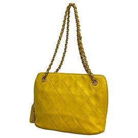 Borsa Chanel Matelassé in pelle d'agnello Giallo