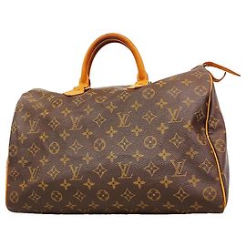 Borsa Louis Vuitton Monogram Speedy 35 Marrone