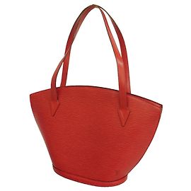 Louis Vuitton Epi Saint Jacques Schultertasche Rot