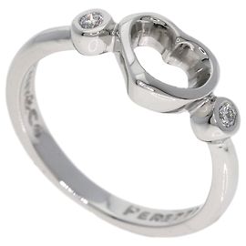 Autre Marque Tiffany & Co. Open Heart 2-Diamond Ring in Platinum Other