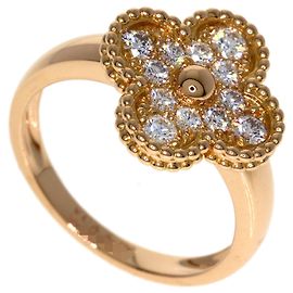 Anillo Van Cleef & Arpels Alhambra Diamantes Dorado