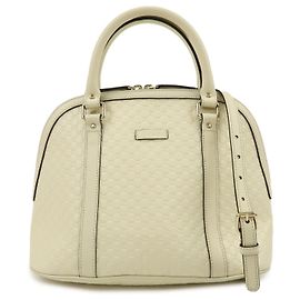 Borsa Convertible Dome Gucci in pelle Microguccissima Medium Beige