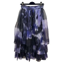 Autre Marque Falda a capas de gasa de seda Christian Dior 2005 Sz.38 de segunda mano Otro