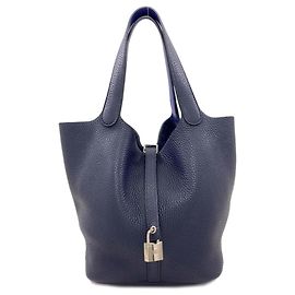 Hermès Borsa Hermes Picotin Lock MM Blu