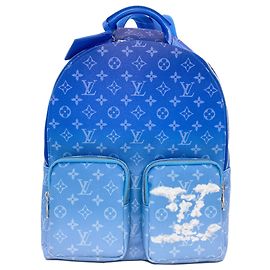 Louis Vuitton M45441 Monogram Canvas Backpack Blue Monogram
