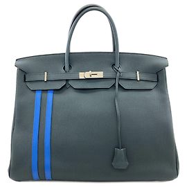 Hermès Borsa Hermes Birkin 40 Officer Vert Cypres Verde