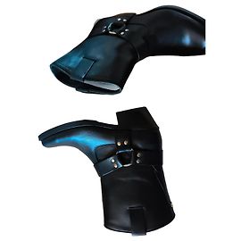 Botins de couro preto Steve Madden Preto