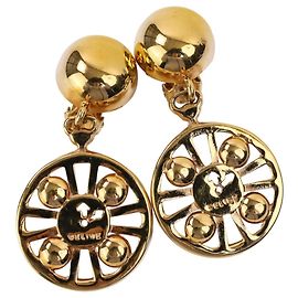 Céline CELINE Vintage Circle Swing Earrings Golden