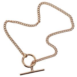 Hermès Hermes 750PG Echappé Toggle Motif Chaine d'Ancre Bracelet Doré