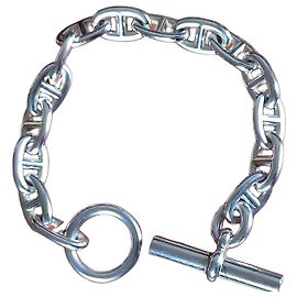 Bracciale Hermès Chaine d'Ancre in Argento Argento