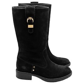 Dolce & Gabbana Botas de Camurça Preta Preto