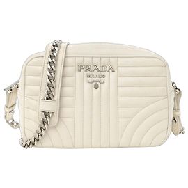 Prada Diagramme Bolso de Hombro Blanco