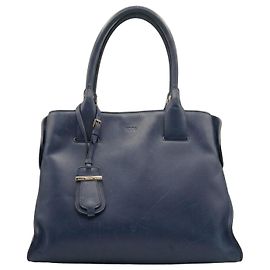 Tod's Cape Bag Blaue Lederhandtasche Blau