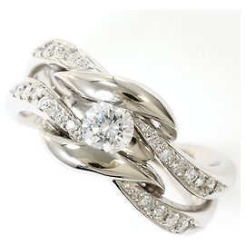 Autre Marque Platin-Ehering mit Diamant Andere
