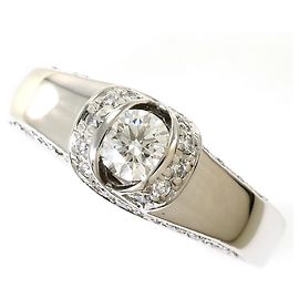 Autre Marque Platinum Diamond Band Ring Other