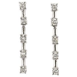 Autre Marque Brincos de gota em ouro branco 18K e diamantes Dourado