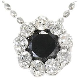 Autre Marque Collier élégant en or blanc 18K avec diamants Noir Doré