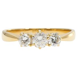 Autre Marque 18K Gelbgold Diamant Bandring Golden