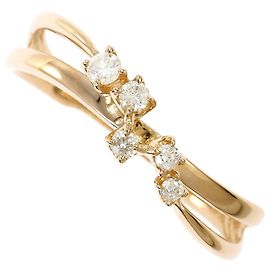 Autre Marque Anillo alianza de oro rosa de 18K y diamantes Dorado