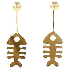 Autre Marque Pendientes colgantes de oro amarillo de 18K Dorado